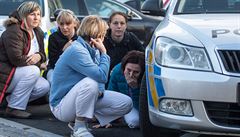 Jeden snímek ze série St�elba ve Fakultní nemocnici Ostrava fotoreportéra...