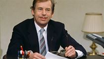 Václav Havel při novoročním projevu 1. ledna 1990.