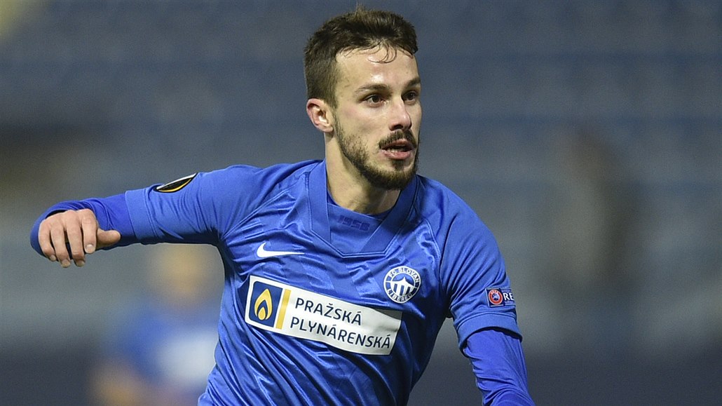 Evropská liga, Liberec - CZ Blehrad: domácí Jakub Hromada.