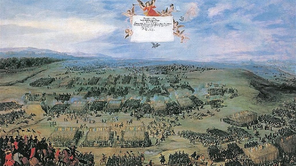 Bitva na Bílé hoe 8. listopadu 1620 tak, jak ji ztvárnil vlámský barokní malí...