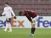 Evropská liga - Sparta vs. AC Milán: zklamaný Tomá Wiesner.
