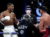 Anthony Joshua a Kubrat Pulev po zápase.