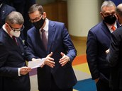 Andrej Babi�, polský p�edseda vlády Mateusz Morawiecki a Viktor Orbán b�hem...