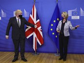 Stedení jednání v Bruselu ohledn brexitové dohody mezi britským premiérem...