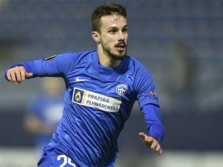 Evropsk liga, Liberec - CZ Blehrad: domc Jakub Hromada.