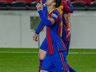 Lionel Messi z Barcelona slav svj gl