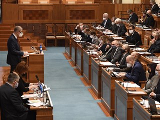 Premir Andrej Babi (ANO) hovo na schzi Sentu 10. prosince 2020 v Praze.