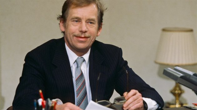 Václav Havel při novoročním projevu 1. ledna 1990.