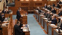 Premiér Andrej Babiš (ANO) hovoří na schůzi Senátu 10. prosince 2020 v Praze.