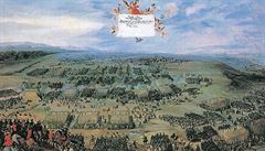 Bitva na Bílé hoře 8. listopadu 1620 tak, jak ji ztvárnil vlámský barokní malíř...