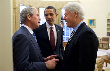Ti prezidenti v jedn pracovn - George W. Bush, Bill Clinton a Barrack Obama