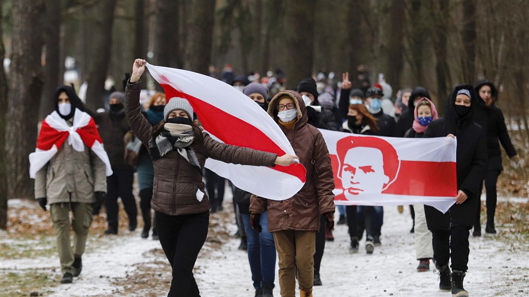 Protestní prvody v Blorusku.