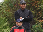 Tiger Woods a jeho syn.