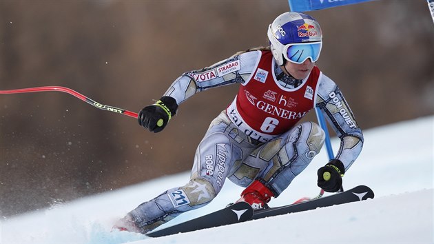 Ester Ledecká v závod� Super G ve Val d'Isere.