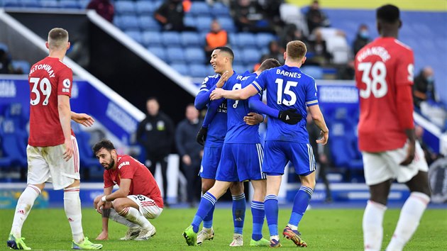 Jamie Vardy zaídil Leicesteru proti Manchesteru United brankou v 86.minut.