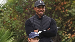 Tiger Woods a jeho syn.