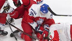 etí hokejisté ve svém druhém utkání na mistrovství svta junior v Edmontonu...