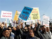 Iráané protestující proti USA.