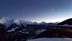 V dob� na�í náv�t�vy p�ed Vánoci jsme m�li �t�stí na p�knou ve�erní chumelenici...