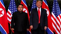 Prezident Donald Trump a vůdce KLDR Kim Čong-un.