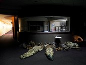 Spící vojáci v Kapitolu.