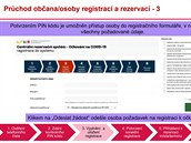 Krok 3 pi registraci obana na okování proti covidu.