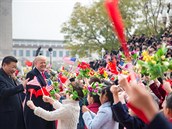 Prezident Donald Trump na návtv Pekingu