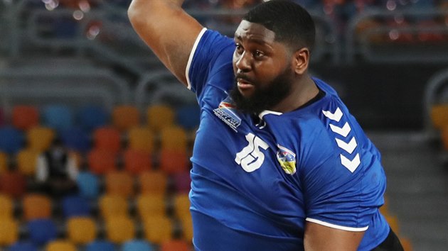 Gauthier Mvumbi Thierry v utkn MS proti Dnsku.