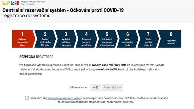 Centr�ln� rezerva�n� syst�m, registrace na o�kov�n�.