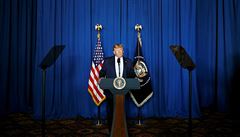 Donald Trump p�i vystoupení ve floridském rezortu Mar-A-Lago po útoku v...