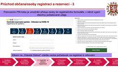 Krok 3 p�i registraci ob�ana na o�kování proti covidu.