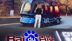 éf Baidu ped elektro autobusem z roku 2018.