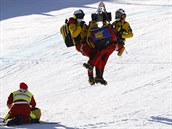 Urse Kryenbühla po pádu v Kitzbühelu peváejí zdravotníci s helikoptérou