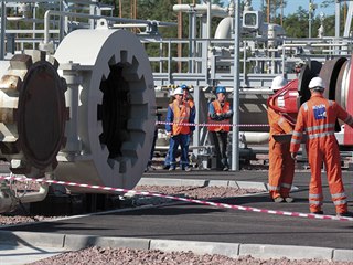 Inspekce plynovho potrub plynovodu Nord Stream u rusk Portovaji.