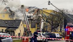 Exploze otřásla čtyřpatrovým bytovým domem u Vídně, zemřel jeden člověk. Příčina neštěstí není jasná