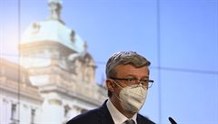 Vicepremiér Karel Havlíček vystoupil v Praze na tiskové konferenci po jednání...