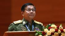 Vojenský velitel myanmarské armády Min Aung Hlaing.