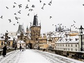 Idylická zima v centru Prahy.