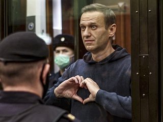 Alexej Navalnyj u moskevskho soudu.
