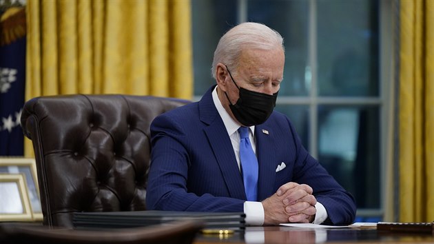 Joe Biden bhem svého proslovu k tragické události.