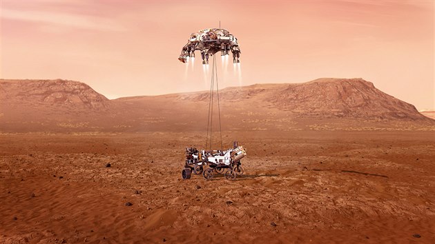 Americk� sonda Perseverance se pokus� o p�ist�n� p��t� �tvrtek.