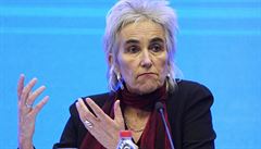 Marion Koopmans p�edná�í na tiskové konferenci týmu Sv�tové zdravotnické...