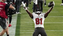 Antonio Brown slaví vítzství v Super Bowlu