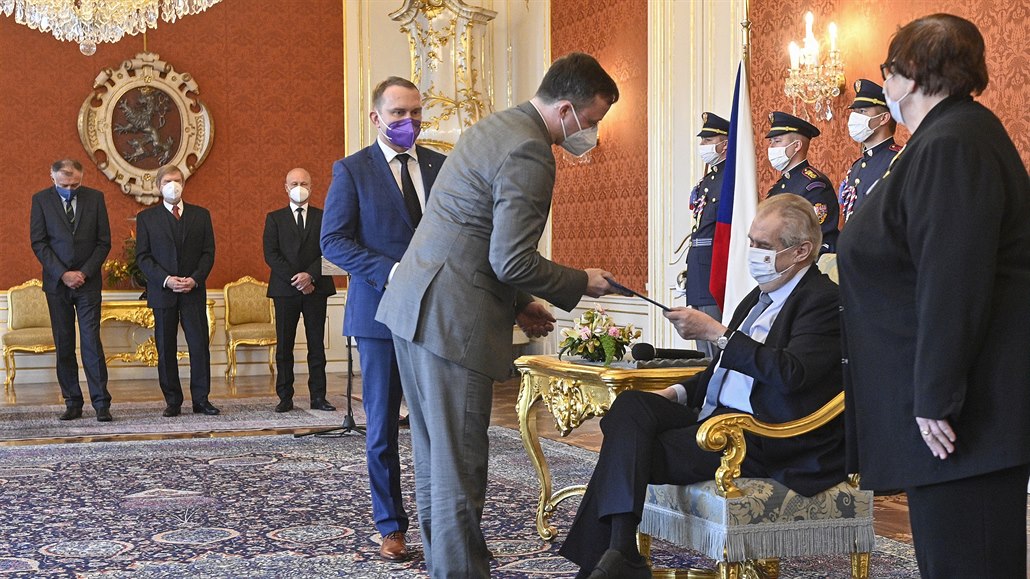 Prezident Milo Zeman jmenoval 17. února 2021 na Praském hrad Petra uka...
