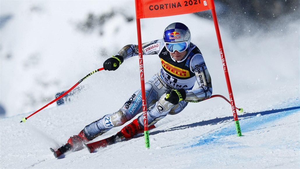 Ester Ledecká v Cortin tsn nedosáhla na medaili.