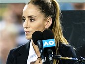 Srbská tenisová rozhodí Mirjana Veljoviová.