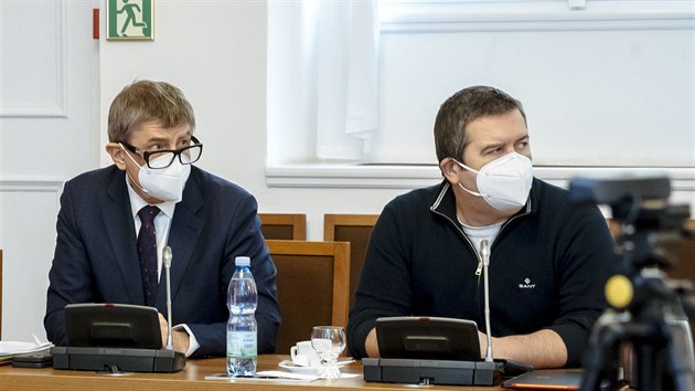 Premiér Andrej Babi a éf SSD a ministr vnitra Jan Hamáek.