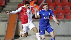 Slavia v utkání s Leicesterem