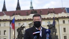 Předseda SPD Tomio Okamura hovoří s novináři po schůzce s prezidentem Milošem... | na serveru Lidovky.cz | aktuální zprávy