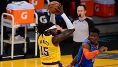 Basketbalisté mistrovských Los Angeles Lakers vyhráli v NBA nad Oklahomou...